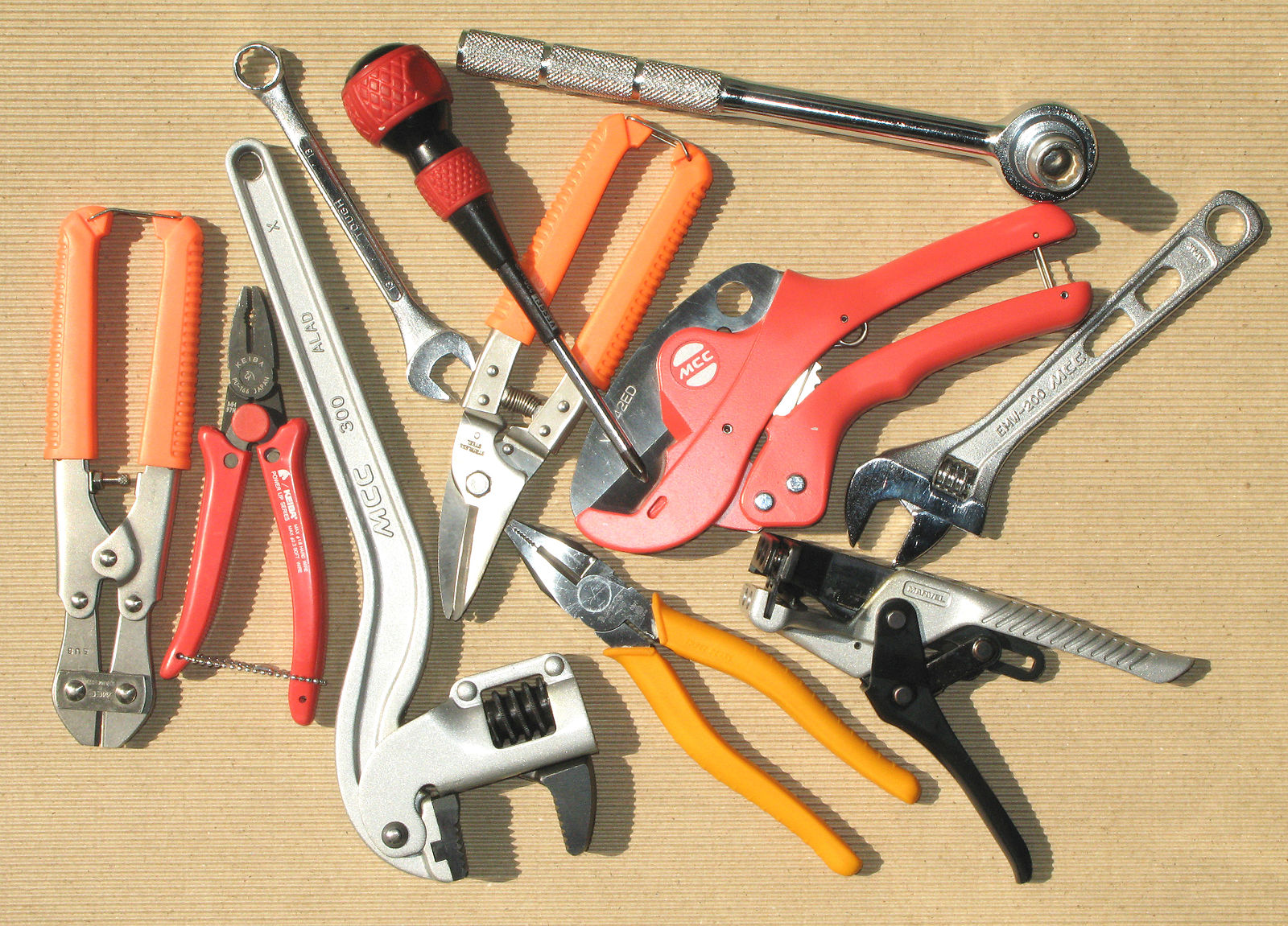Hand Tools by M338 is licensed under Public Domain (http://commons.wikimedia.org/wiki/File:Hand_tools.jpg)